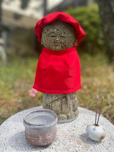 No.489お地蔵さんの前掛け帽子予約済み Amazon｜お地蔵さん 前掛け よだれかけ 帽子 まえかけ 赤色 (帽子 特大